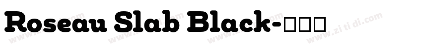 Roseau Slab Black字体转换